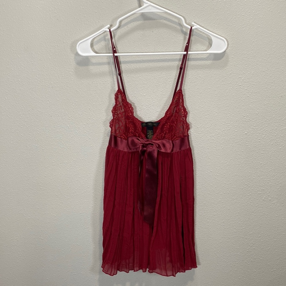 Victoria's Secret red nightie pleated skirt red